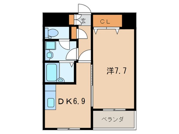 ＭＤＩインターフェイス竪町の物件間取画像